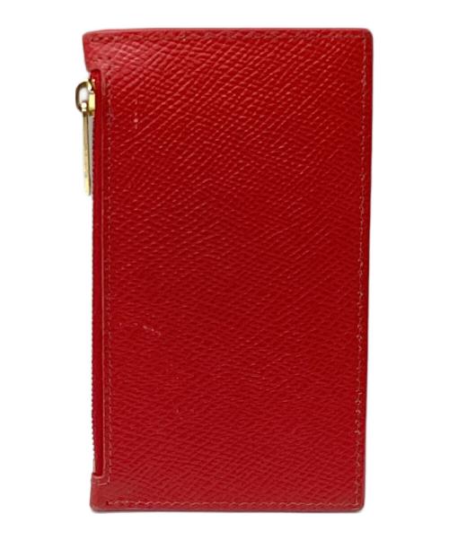 CELINE（セリーヌ）CELINE (セリーヌ) ジップ付き カード・コインケース レッドの古着・服飾アイテム