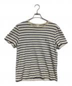 Saint Laurent Parisサンローランパリ）の古着「ボーダーTシャツ　683806」｜ホワイト×ブルー