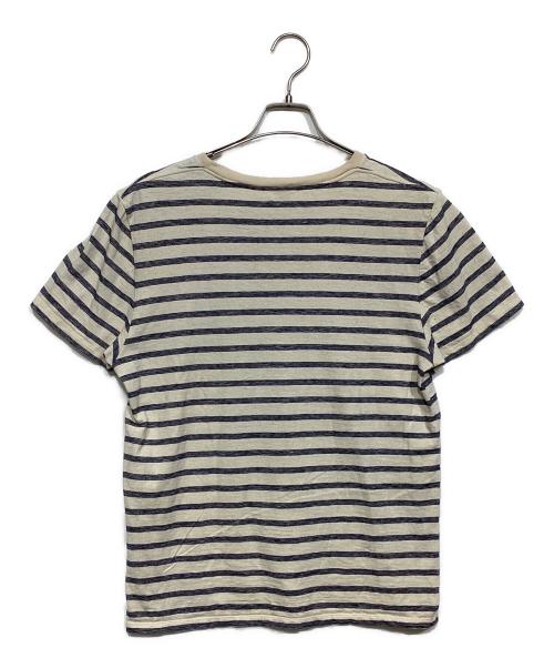 Saint Laurent Paris（サンローランパリ）Saint Laurent Paris (サンローランパリ) ボーダーTシャツ　683806 ホワイト×ブルー サイズ:Mの古着・服飾アイテム