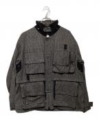 WHITE MOUNTAINEERINGホワイトマウンテ二アニング）の古着「WINDSTOPPER GLEN CHECK MULTI POCKET JACKET WM2473220」｜グレー