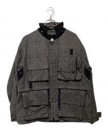 WHITE MOUNTAINEERING（ホワイトマウンテ二アニング）の古着「WINDSTOPPER GLEN CHECK MULTI POCKET JACKET WM2473220」｜グレー