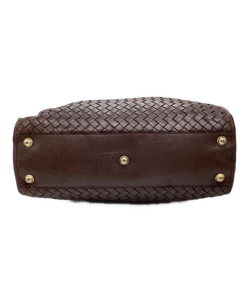 BOTTEGA VENETA（ボッテガベネタ）BOTTEGA VENETA (ボッテガベネタ) イントレチャートハンドバッグ ブラウンの古着・服飾アイテム