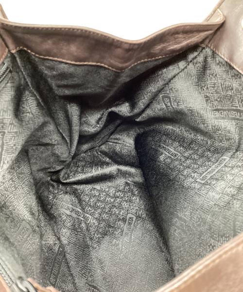 BOTTEGA VENETA（ボッテガベネタ）BOTTEGA VENETA (ボッテガベネタ) イントレチャートハンドバッグ ブラウンの古着・服飾アイテム