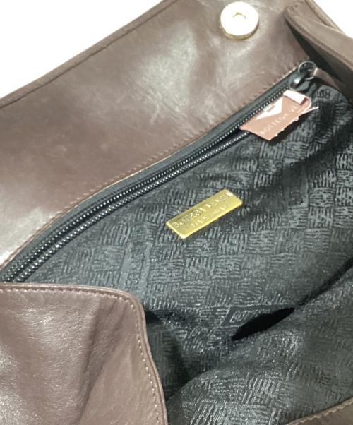 BOTTEGA VENETA（ボッテガベネタ）BOTTEGA VENETA (ボッテガベネタ) イントレチャートハンドバッグ ブラウンの古着・服飾アイテム