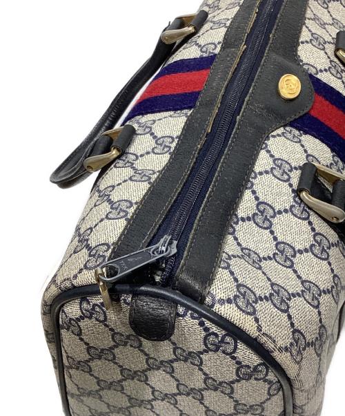 GUCCI（グッチ）GUCCI (グッチ) ボストンバッグ ネイビーの古着・服飾アイテム