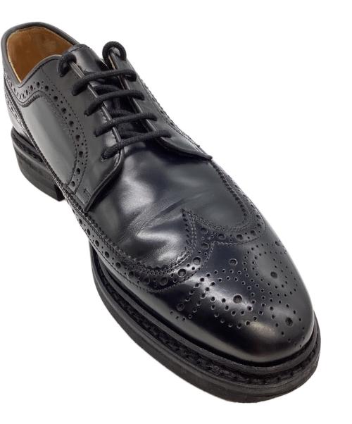 berwick（バーウィック）berwick (バーウィック) ウィングチップシューズ　5278 ブラック サイズ:UK5 1/2の古着・服飾アイテム