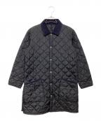 Barbourバブアー）の古着「キルティングコート」｜ブラック×ネイビー