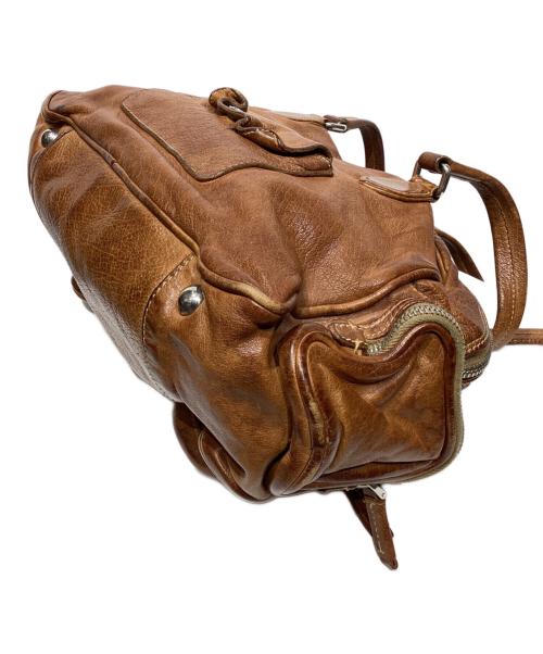 PRADA（プラダ）PRADA (プラダ) マルチポケット ウォッシュドレザー ショルダーバッグ　BR2804 ブラウンの古着・服飾アイテム