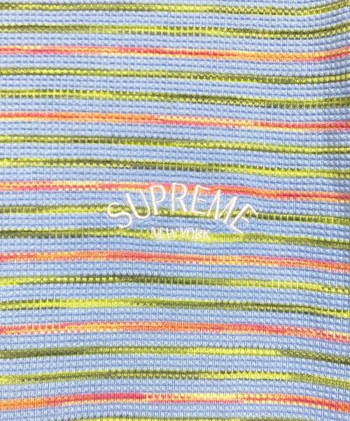 SUPREME（シュプリーム）SUPREME (シュプリーム) Stripe Thermal S/S TOP スカイブルー サイズ:Sの古着・服飾アイテム