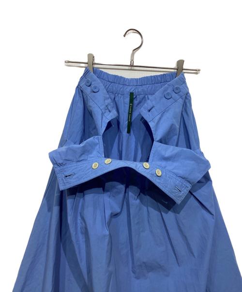 HUMAN WOMAN（ヒューマンウーマン）HUMAN WOMAN (ヒューマンウーマン) OGCタイプライターセットアップ　0774955400/0774920400 スカイブルー サイズ:Mの古着・服飾アイテム