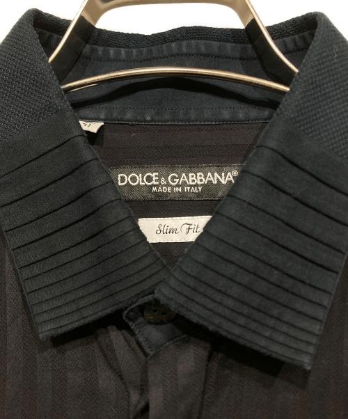 DOLCE & GABBANA（ドルチェ＆ガッバーナ）DOLCE & GABBANA (ドルチェ＆ガッバーナ) 長袖シャツ　G5393T ブラック サイズ:16/41の古着・服飾アイテム