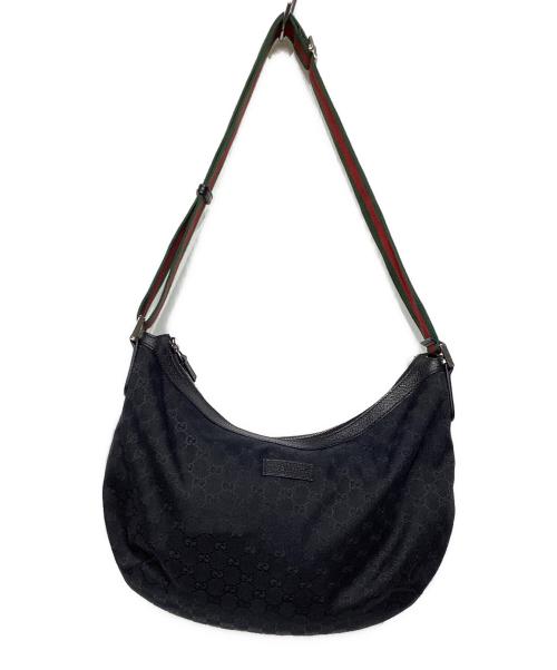 GUCCI（グッチ）GUCCI (グッチ) GGキャンバス シェリーライン ショルダーバッグ ブラックの古着・服飾アイテム
