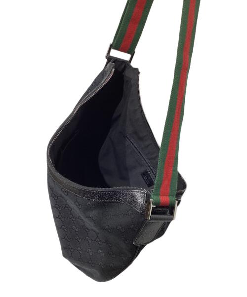 GUCCI（グッチ）GUCCI (グッチ) GGキャンバス シェリーライン ショルダーバッグ ブラックの古着・服飾アイテム