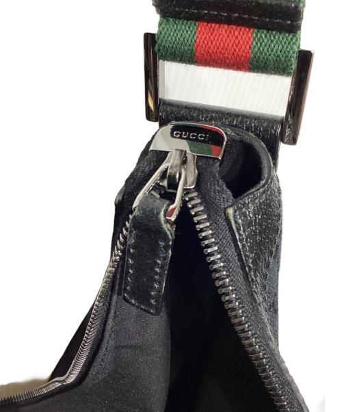 GUCCI（グッチ）GUCCI (グッチ) GGキャンバス シェリーライン ショルダーバッグ ブラックの古着・服飾アイテム