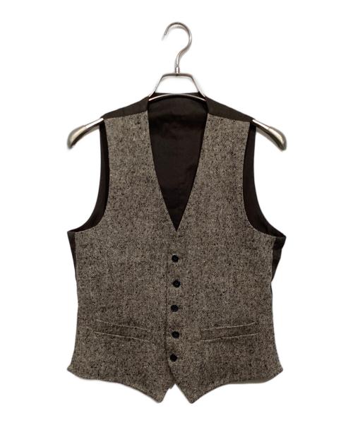 LARDINI（ラルディーニ）LARDINI (ラルディーニ) ツイードジレ ブラウン サイズ:46の古着・服飾アイテム