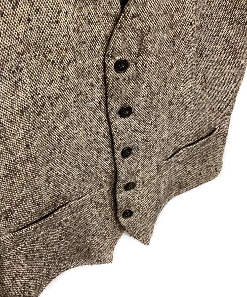 LARDINI（ラルディーニ）LARDINI (ラルディーニ) ツイードジレ ブラウン サイズ:46の古着・服飾アイテム