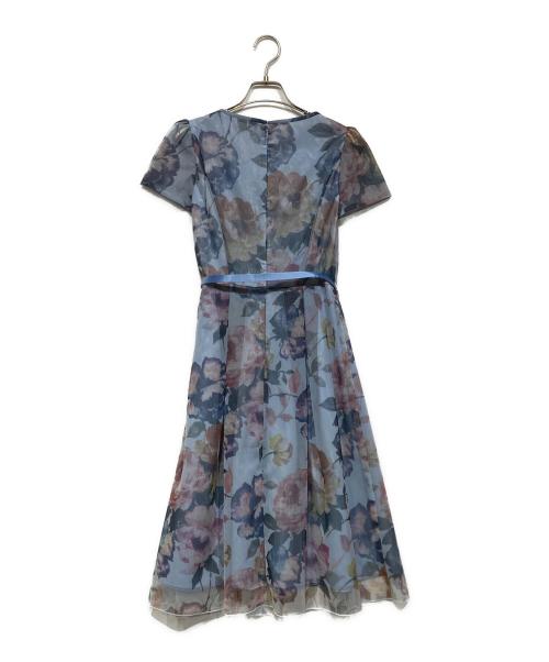 M'S GRACY（エムズグレイシー）M'S GRACY (エムズグレイシー) チュールプリントドレス スカイブルー サイズ:36の古着・服飾アイテム