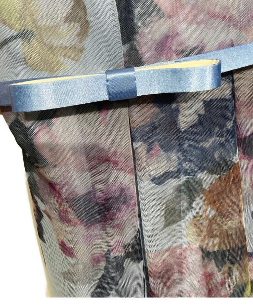 M'S GRACY（エムズグレイシー）M'S GRACY (エムズグレイシー) チュールプリントドレス スカイブルー サイズ:36の古着・服飾アイテム