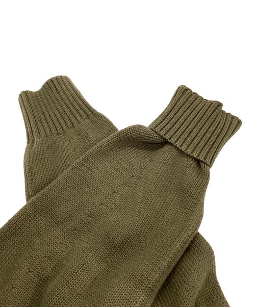 POLO RALPH LAUREN（ポロ・ラルフローレン）POLO RALPH LAUREN (ポロ・ラルフローレン) コットンVネックカーディガン オリーブ サイズ:Mの古着・服飾アイテム