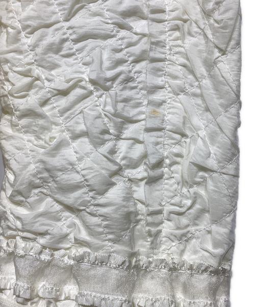 ermanno scervino（エルマノシェルビーノ）ermanno scervino (エルマノシェルビーノ) フリルジャガードジャケット ホワイト サイズ:42の古着・服飾アイテム