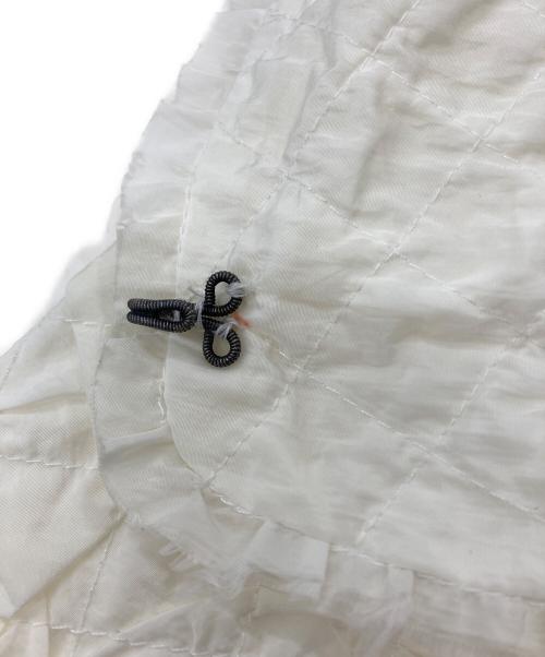 ermanno scervino（エルマノシェルビーノ）ermanno scervino (エルマノシェルビーノ) フリルジャガードジャケット ホワイト サイズ:42の古着・服飾アイテム