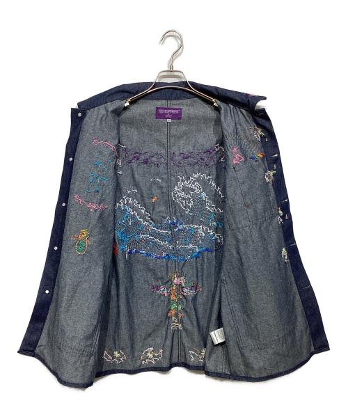 NEPENTHES（ネペンテス）NEPENTHES (ネペンテス) OTAKARA NYC ハンド刺繍デニムカバーオール　OT1498 インディゴ サイズ:XSの古着・服飾アイテム