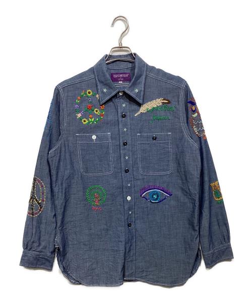 NEPENTHES（ネペンテス）NEPENTHES (ネペンテス) OTAKARA NYC WORK SHIRT HAND EMB　OT1499 インディゴ サイズ:XSの古着・服飾アイテム