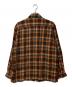 MARKAWARE (マーカウェア) ウォッシャブル紡毛ウールチェック / スナップオーバーシャツA24C07SH01C ブラウン サイズ:2：12000円