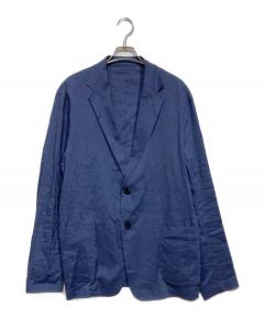 <24年モデル> TAGLIATORE ネイビー リネン ダブルジャケット 44 中古・古着通販】TAGLIATORE (タリアトーレ) リネンコットン ダブル