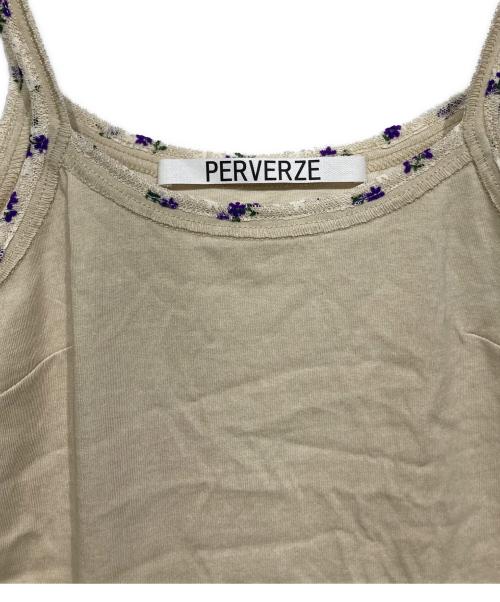 PERVERZE（パーバーズ）PERVERZE (パーバーズ) Combined Strap Dress ベージュ×パープル サイズ:Fの古着・服飾アイテム