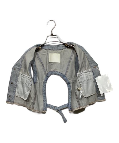 LEINWANDE（ラインヴァンド）LEINWANDE (ラインヴァンド) Denim Cropped Edges Vest　0224010604 ブルー サイズ:Free 未使用品の古着・服飾アイテム