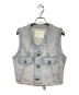 LEINWANDE（ラインヴァンド）の古着「Denim Cropped Edges Vest　0224010604」｜ブルー