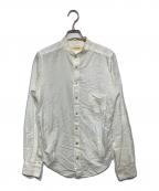 SUZUKI TAKAYUKIスズキタカユキ）の古着「バンドカラー刺繍シャツ」｜ホワイト