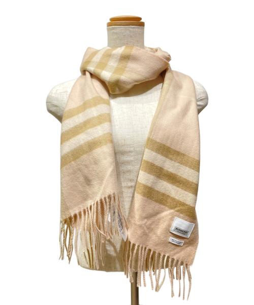 BURBERRY LONDON（バーバリーロンドン）BURBERRY LONDON (バーバリーロンドン) カシミヤマフラー ピンクの古着・服飾アイテム