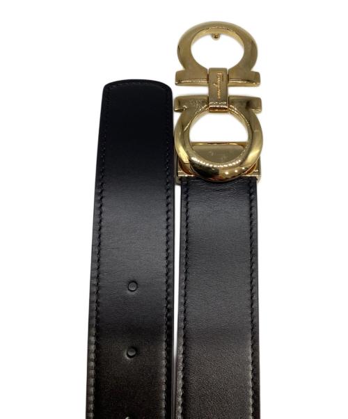 Salvatore Ferragamo（サルヴァトーレ フェラガモ）Salvatore Ferragamo (サルヴァトーレ フェラガモ) ガンチーニ レザーベルト リバーシブル　67 5542/31 ブラック×ブラウンの古着・服飾アイテム