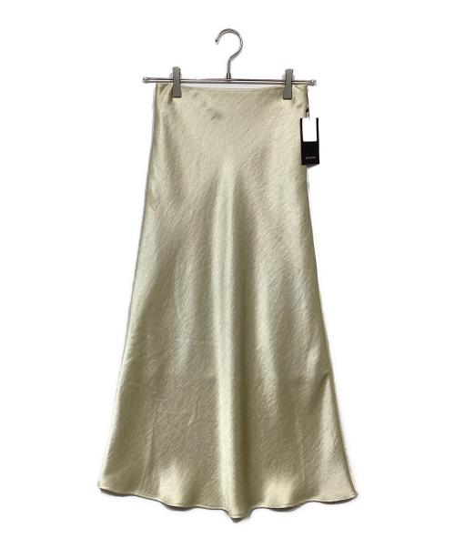 anuans（アニュアンス）anuans (アニュアンス) サテンバイアスナロースカート イエロー サイズ:Sの古着・服飾アイテム