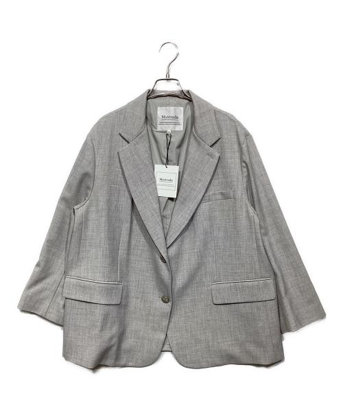 Mystrada（マイストラーダ）Mystrada (マイストラーダ) オーバーサイズ テーラードジャケット グレー サイズ:36 未使用品の古着・服飾アイテム