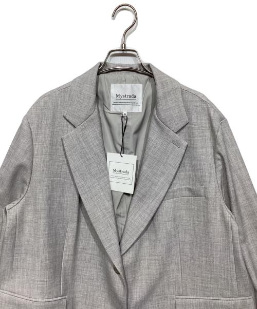 Mystrada（マイストラーダ）Mystrada (マイストラーダ) オーバーサイズ テーラードジャケット グレー サイズ:36 未使用品の古着・服飾アイテム