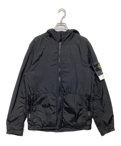 STONE ISLAND（ストーンアイランド）STONE ISLAND (ストーンアイランド) ガーメントダイナイロンフーデッドジャケット ブラック サイズ:S 未使用品の古着・服飾アイテム