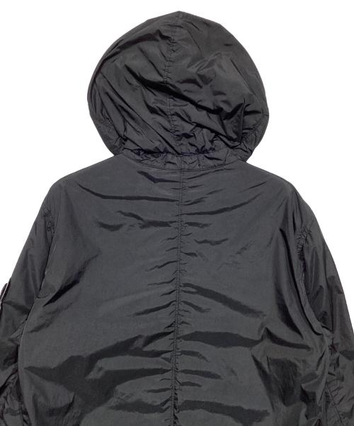 STONE ISLAND（ストーンアイランド）STONE ISLAND (ストーンアイランド) ガーメントダイナイロンフーデッドジャケット ブラック サイズ:S 未使用品の古着・服飾アイテム
