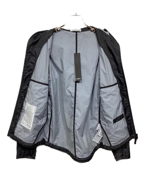 STONE ISLAND（ストーンアイランド）STONE ISLAND (ストーンアイランド) ガーメントダイナイロンジップアップパーカー ブラック サイズ:S 未使用品の古着・服飾アイテム