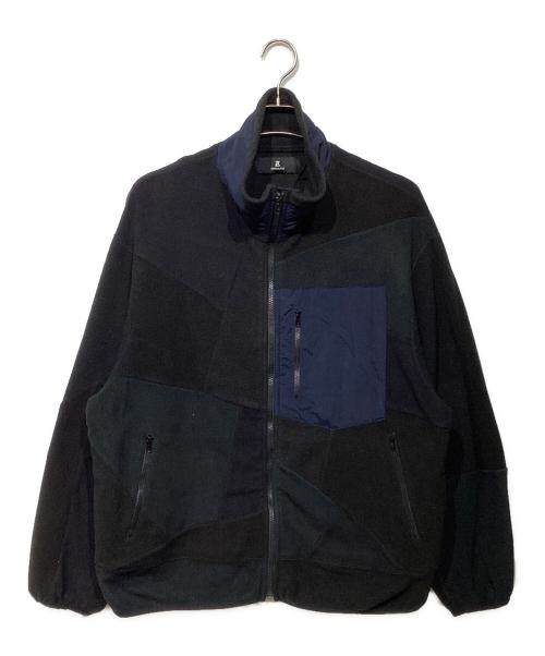 ANREALAGE（アンリアレイジ）ANREALAGE (アンリアレイジ) PATCHWORK FLEECE BLOUSON ネイビー サイズ:46の古着・服飾アイテム