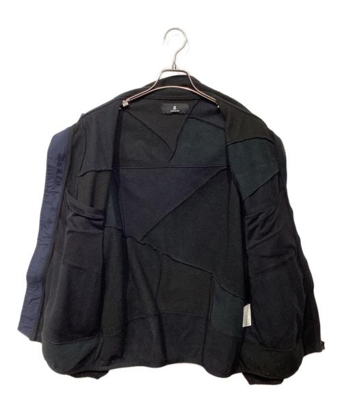 ANREALAGE（アンリアレイジ）ANREALAGE (アンリアレイジ) PATCHWORK FLEECE BLOUSON ネイビー サイズ:46の古着・服飾アイテム