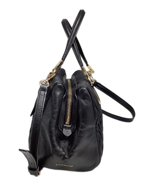 COACH（コーチ）COACH (コーチ) マディソンギャザードツイストレザー ミニ サッチェル　F49723 ブラックの古着・服飾アイテム