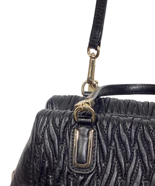 COACH（コーチ）COACH (コーチ) マディソンギャザードツイストレザー ミニ サッチェル　F49723 ブラックの古着・服飾アイテム