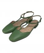 GUCCIグッチ）の古着「ballet flat with Double G」｜グリーン