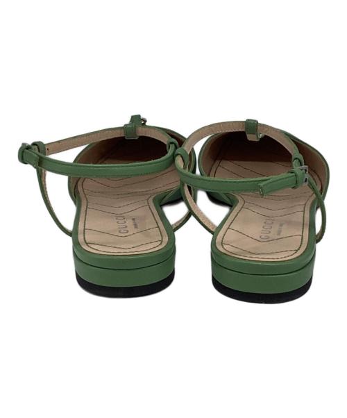 GUCCI（グッチ）GUCCI (グッチ) ballet flat with Double G グリーン サイズ:36の古着・服飾アイテム