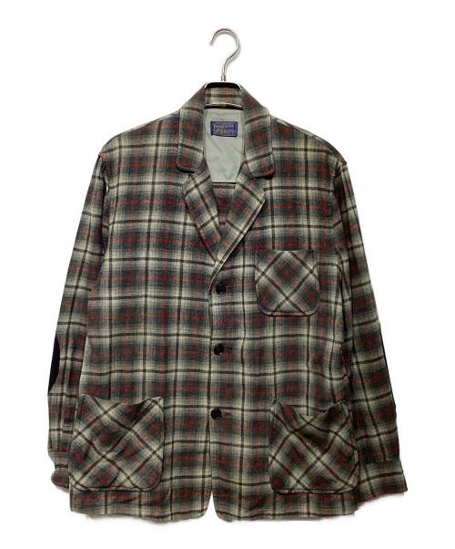 PENDLETON（ペンドルトン）PENDLETON (ペンドルトン) 50ｓオンブレチェックシャツジャケット60-223 グレー サイズ:Lの古着・服飾アイテム