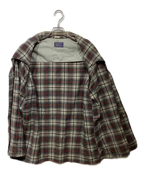 PENDLETON（ペンドルトン）PENDLETON (ペンドルトン) 50ｓオンブレチェックシャツジャケット60-223 グレー サイズ:Lの古着・服飾アイテム