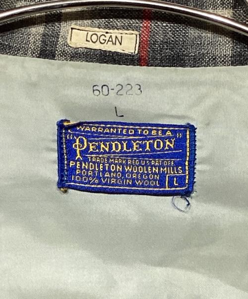 PENDLETON（ペンドルトン）PENDLETON (ペンドルトン) 50ｓオンブレチェックシャツジャケット60-223 グレー サイズ:Lの古着・服飾アイテム